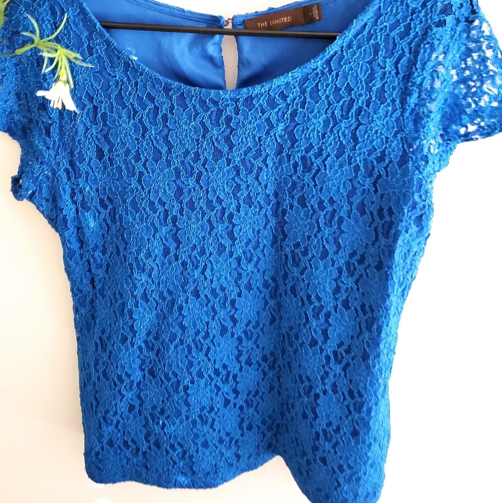 The Limited Short Sleeve Blouse Blue